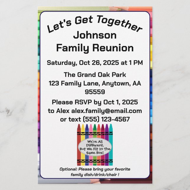 Family Reunion Stationery Paper Brevpapper (Framsida)