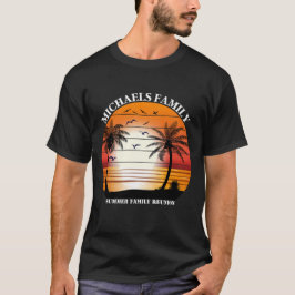 Family Reunion Summer Sunset Beach Handflatan T Shirt