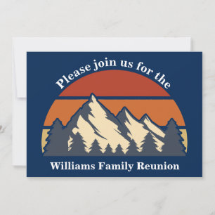 Family Reunion Sunset Mountains Resa Anpassningsba Inbjudningar