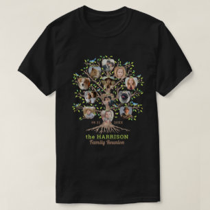 Family Reunion Träd Photo Collage Anpassningsbar  T Shirt