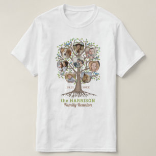 Family Reunion Träd Photo Collage Personlig Lt T Shirt