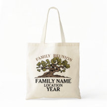 Family Reunion Träd Tote Bag