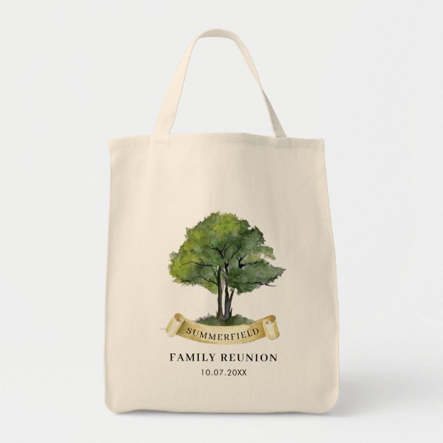 Family Reunion Tree Botanical Custom Tygkasse (Framsidan)