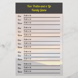 Family Reunion Truth eller Ljug och Vilka Prisa sp Flygblad