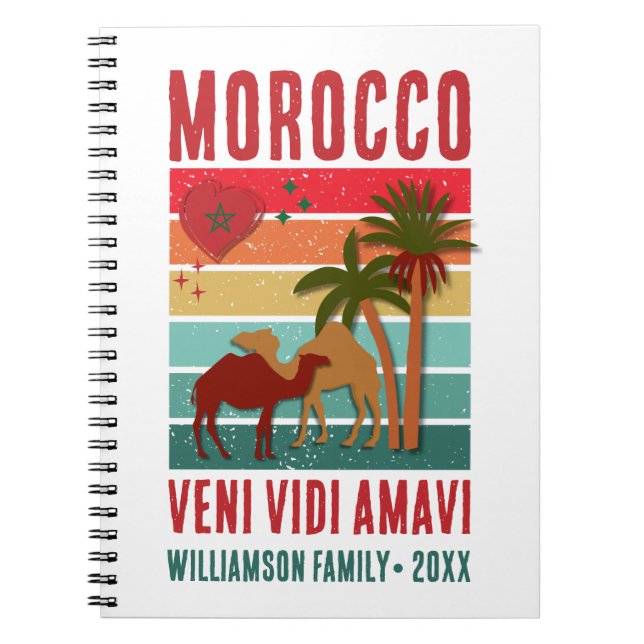 Family Reunion Vacation Morocco Trip Group  Anteckningsbok (Framsidan)