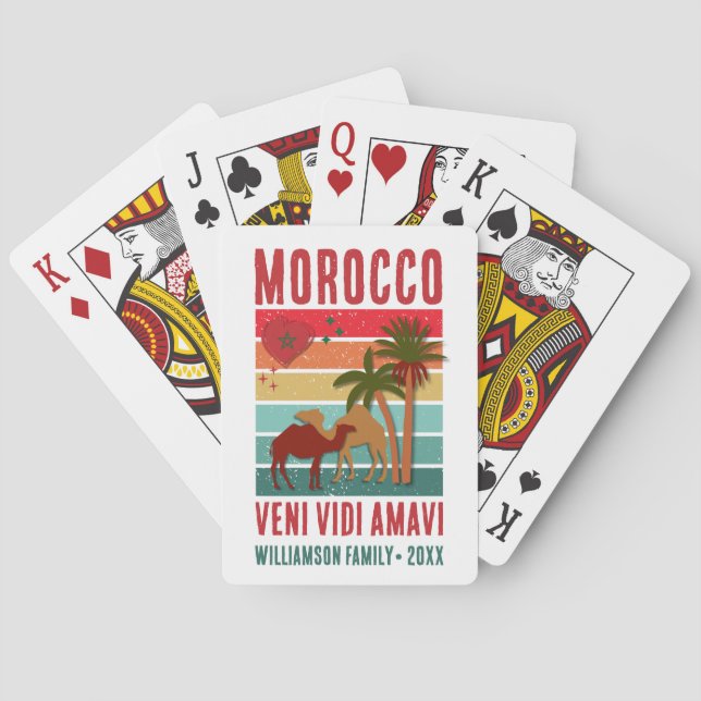 Family Reunion Vacation Morocco Trip Group  Casinokort (Baksidan)