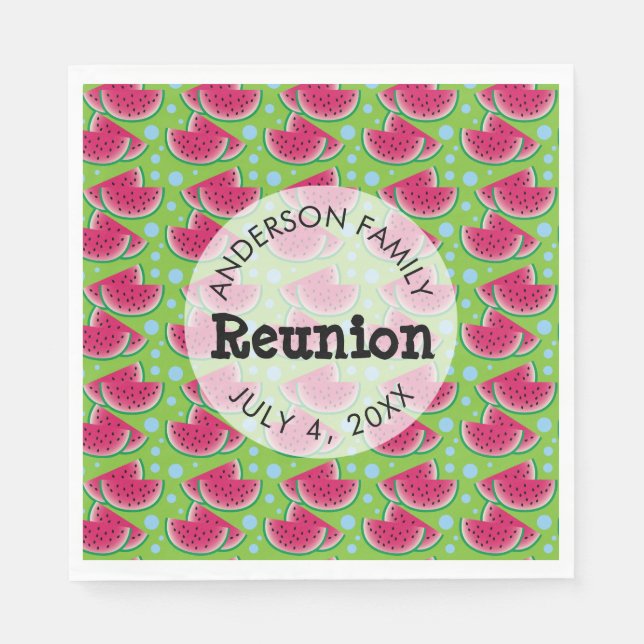 Family Reunion Watermelon Background Pappersservett (Framsidan)