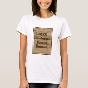 Family Reunion Wearable Keepsaké Rustic Brown T Shirt