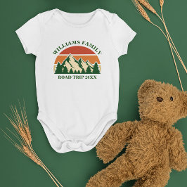 Family Road Resa Mountain Sunset Cute Anpassningsb T Shirt