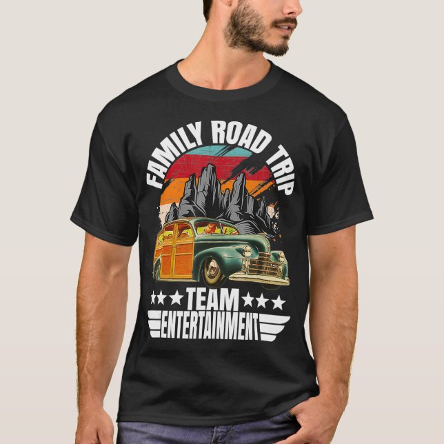 Family Road Resa Team Entertainment Summer Vacatio T Shirt (Framsida)