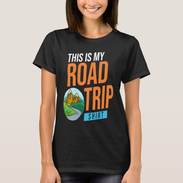 Family Road Trip Vacation Planner Usa T Shirt (Framsida)