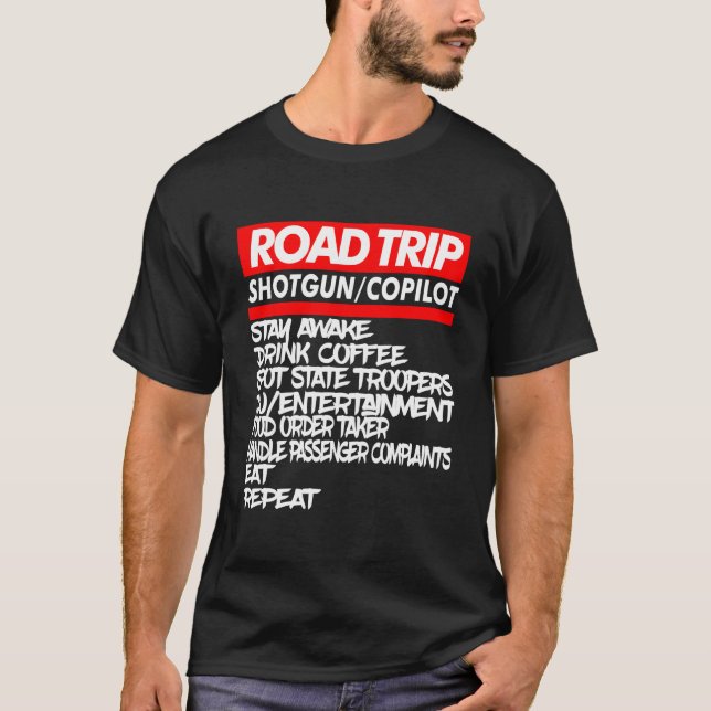 Family Road Trip Vacation Summer Outdoors T Shirt (Framsida)