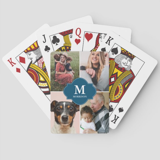 Family Roligt Deck: Personlig Family Photo Spelar  Casinokort (Baksidan)