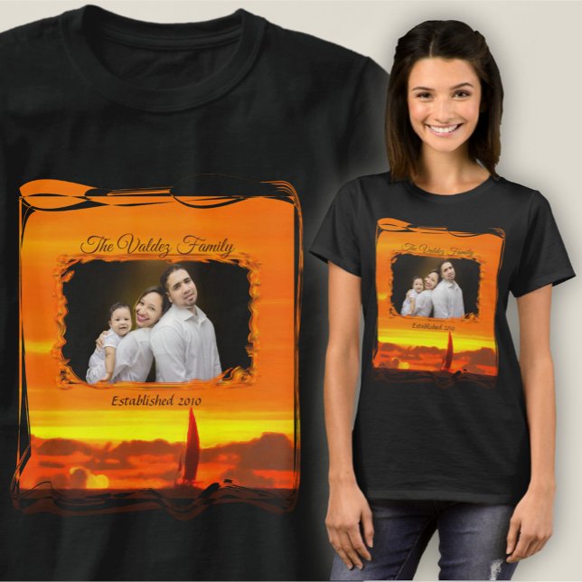 Family Sailboat Sunset 1300 T Shirt (Skapare uppladdad)