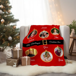 Family Santa Bälte Anpassningsbar Photos Helgdag Fleecefilt