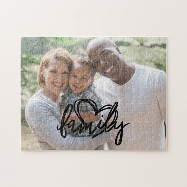 Family Script | Foto för Anpassningsbarnas familj Pussel (Horisontell)