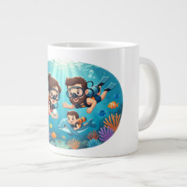 Family Scuba Diving Adventure Jumbo Mugg