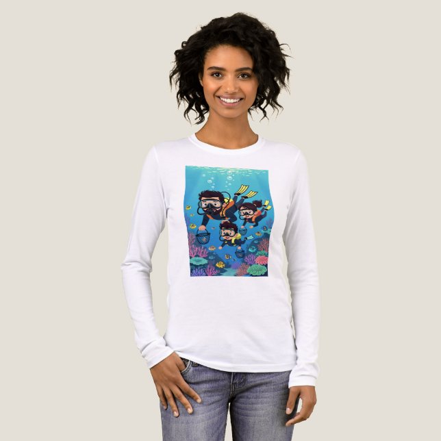 Family Scuba Diving Fun T Shirt (Hel framsida)