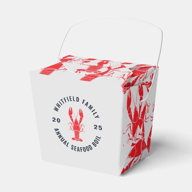 Family Seafood Boil Personlig Lobster Presentaskar (Framsidan Sidan)