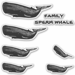 FAMILY SPERM WHALE KLISTERMÄRKEN