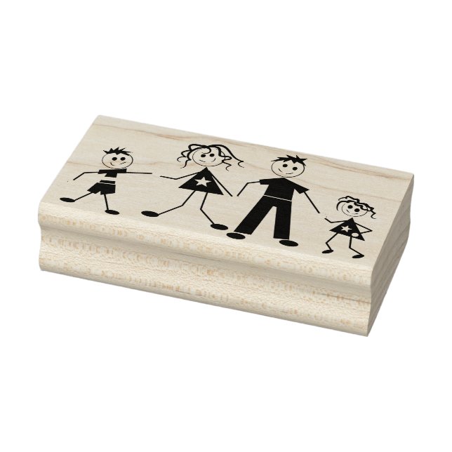 Family Stick figurer Stämpel (Stämpel)