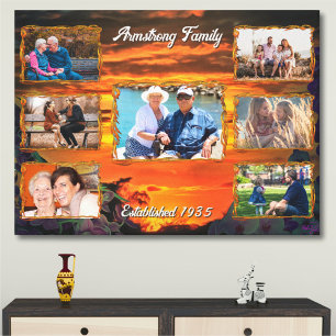 Family Sunset Collage 2584 Art. Canvastryck