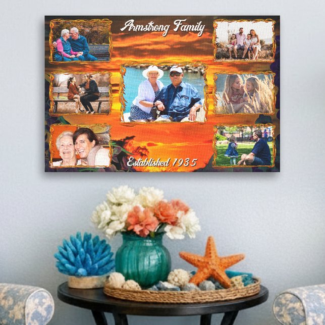 Family Sunset Collage 2584 Art. Canvastryck (Skapare uppladdad)