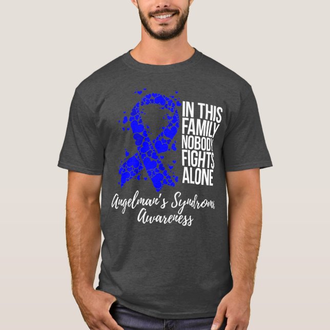 Family Support Angelman Syndrome Awareness T Shirt (Framsida)