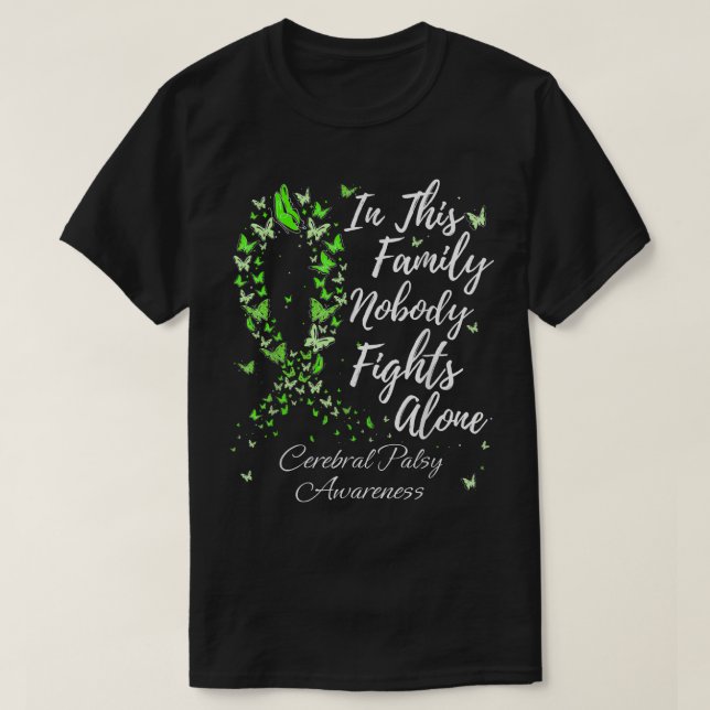 Family Support Cerebral Palsy CP Awareness T Shirt (Design framsida)