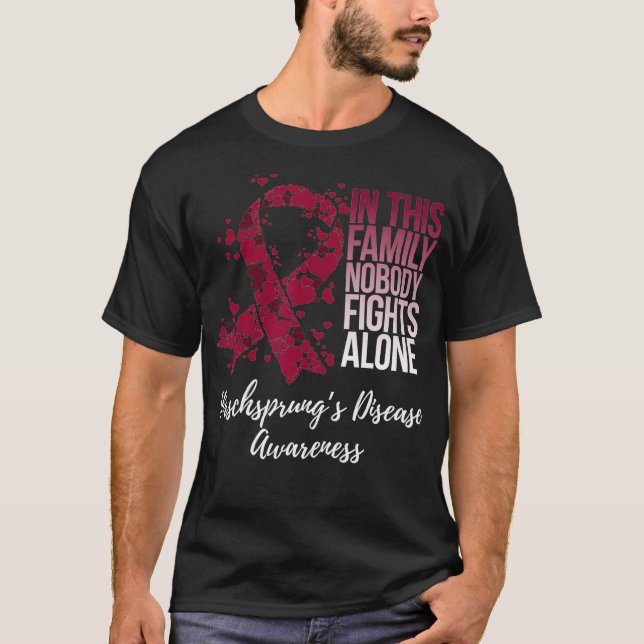 Family Support Hirschsprungs Disease Awareness T Shirt (Framsida)