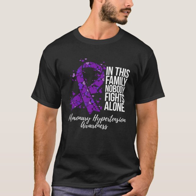 Family Support Pulmonary Hypertension Awareness T Shirt (Framsida)