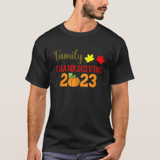 Family Thanksgiving 2023 matchande fall turkey aut T Shirt