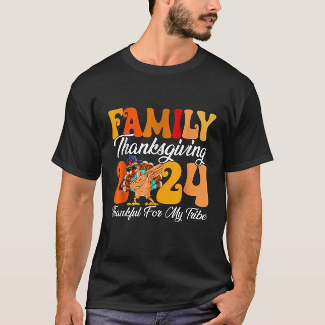 Family Thanksgiving 2024 Crew Dab som är Turkey Gr T Shirt (Framsida)