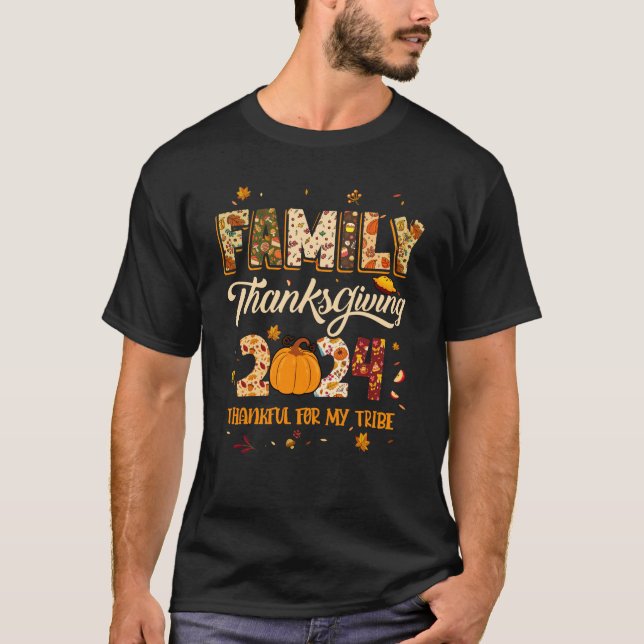 Family Thanksgiving 2024 - tack för min tribe Gro T Shirt (Framsida)