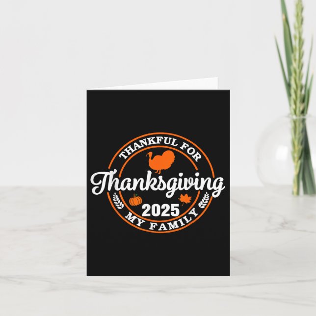 Family Thanksgiving 2025 - tack för min tribe Gro Kort (Framsida)