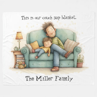 Family "This Is Our Couch Nap Blanket" Throw Fleecefilt