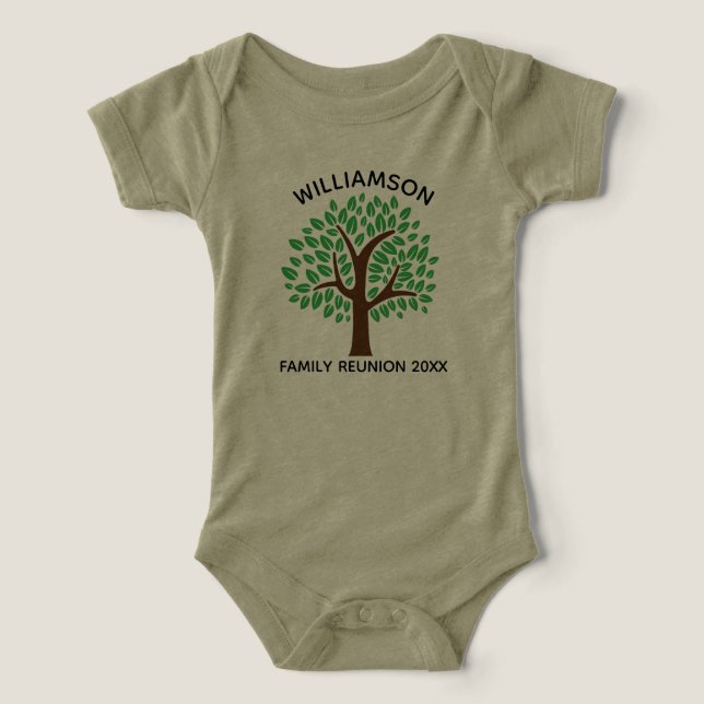 Family Träd Cute Anpassningsbar Reunion Party T Shirt (Design Framsida)