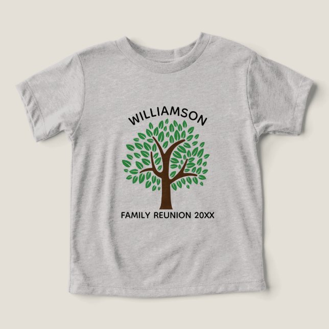 Family Träd Cute Anpassningsbar Reunion Party T Shirt (Design Framsida)