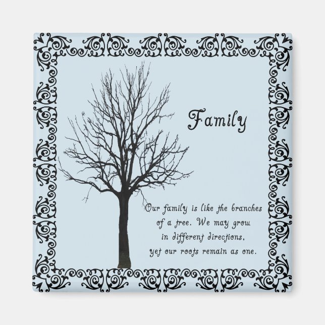 FAMILY TRÄD-magnet Magnet (Framsidan)