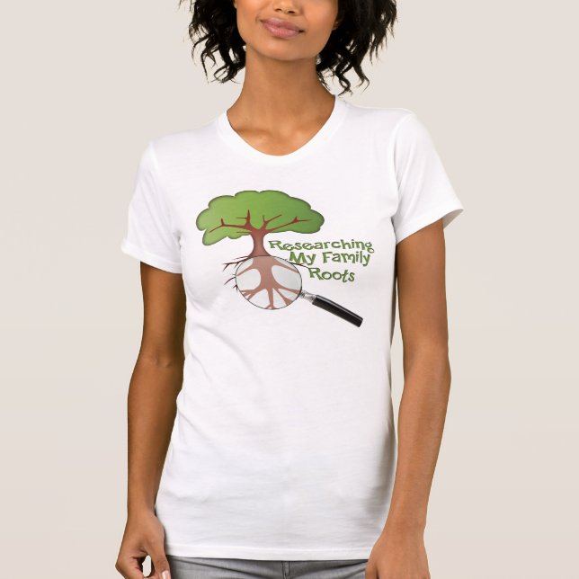 Family Träd One Ancestor T Shirt (Framsida)