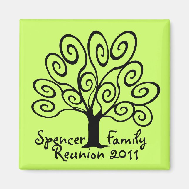 Family Träd Reunion Magnet (Framsidan)