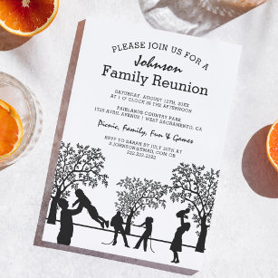 Family Träd Reunion Party Inbjudningar