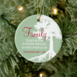 Family Träd Roots Photo Personlig Julgransprydnad Keramik<br><div class="desc">Familjen träd är en riktig keepy.</div>