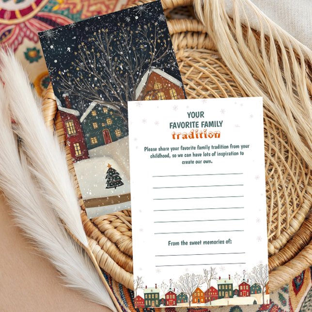 Family Tradition Advice Card Winter Baby Shower (Skapare uppladdad)