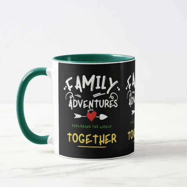 Family Travel Adventures Exploring Together Mugg (Vänster)