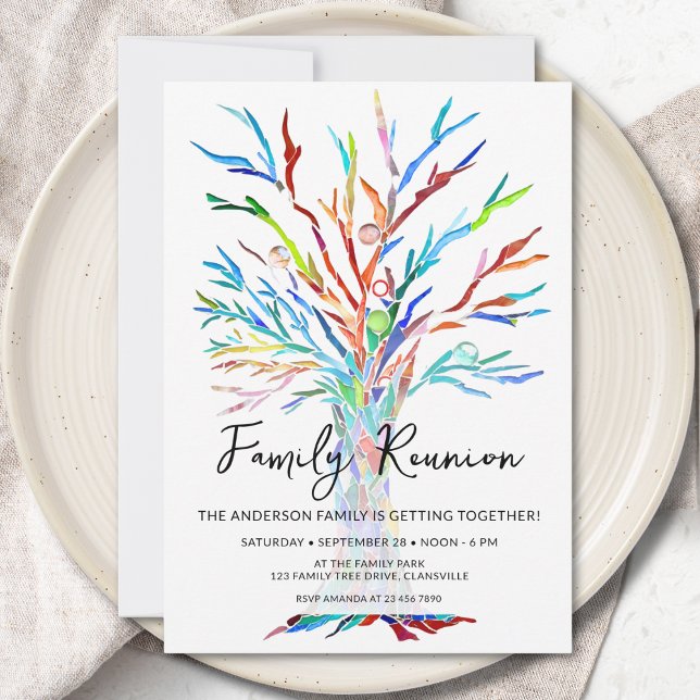 Family Tree Family Reunion Inbjudningar (Skapare uppladdad)