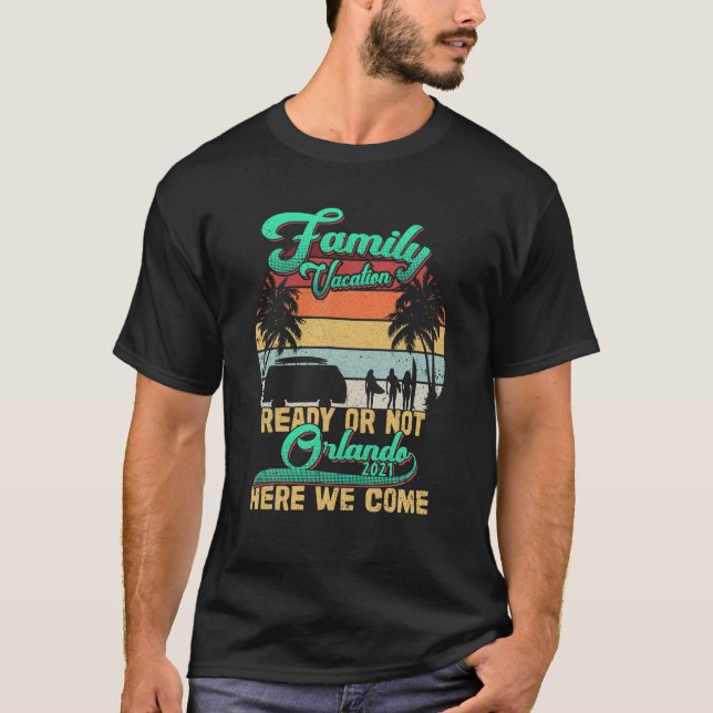 Family Vacation 2021 Orlando Florida Road Resa Bea T Shirt (Framsida)