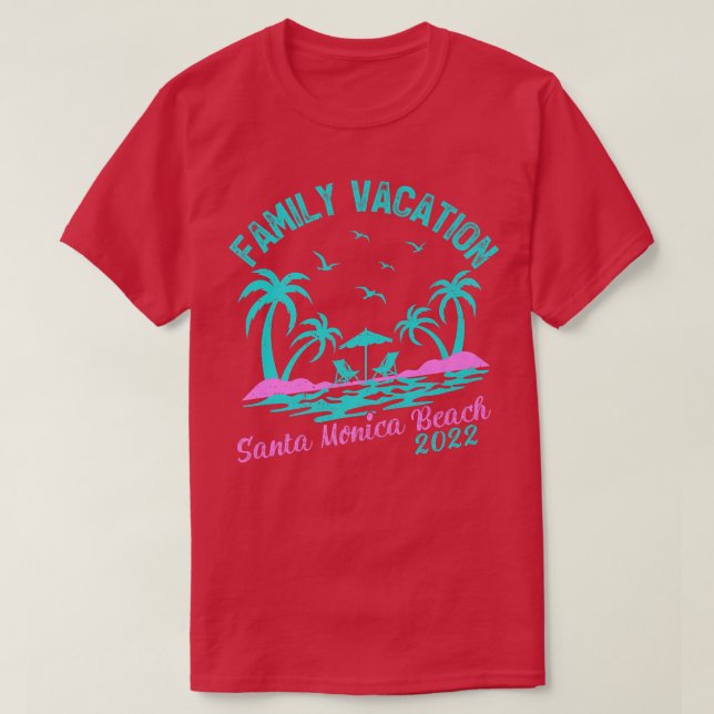 Family Vacation 2022 Handflatan Kalifornien Santa  T Shirt (Design framsida)