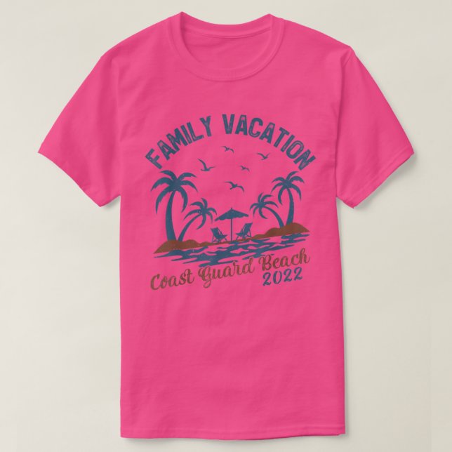 Family Vacation 2022 Handflatan Träd Florida Kuste T Shirt (Design framsida)