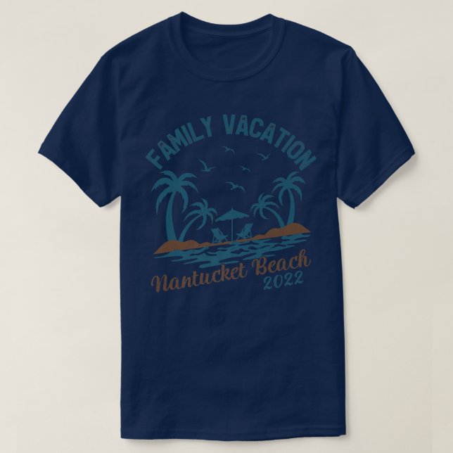 Family Vacation 2022 Handflatan Träd Massachusetts T Shirt (Design framsida)